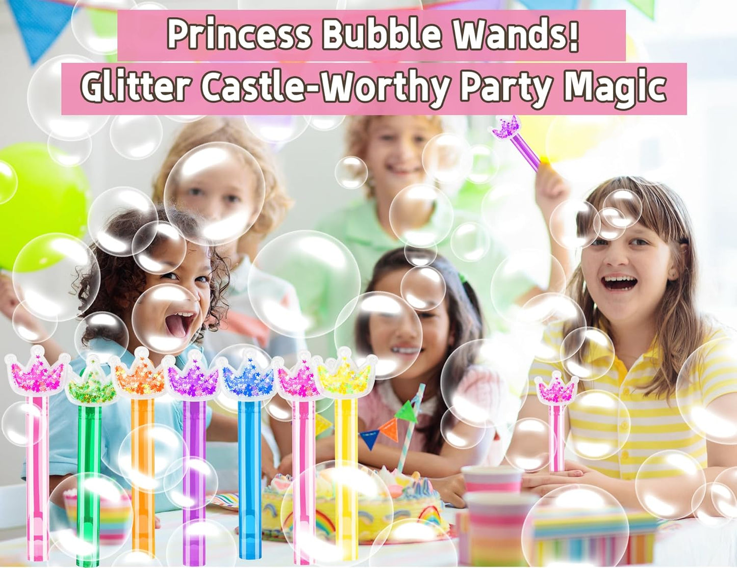 24PCS Animal Bubble Wands for Wild One Birthday Baby Shower Decorations Safari Jungle Theme Party Favors Supplies, Pinata Goodie Bags Filler, Classroom Prizes, Valentines Gifts, Easter Stuffers