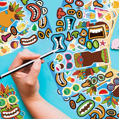 24 Sheets Make a Face Stickers for Kids Toddlers, Make Your Own Animal Mix and Match Sticker Sheets with Sea Animals Horses Dinosaurs Unicorns for Kids Crafts Party Favors Goodie Bags Stuffers
