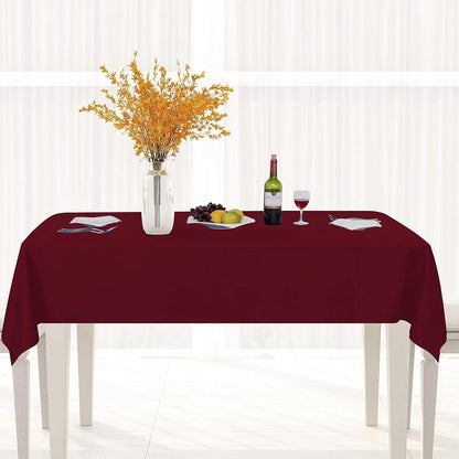sancua Clear Plastic 100% Waterproof Tablecloth - 54 x 78 Inch - Vinyl PVC Rectangle Table Cloth Protector Oil Spill Proof Wipe Clean Table Cover for Dining Tables, Parties & Camping, Crystal Clear