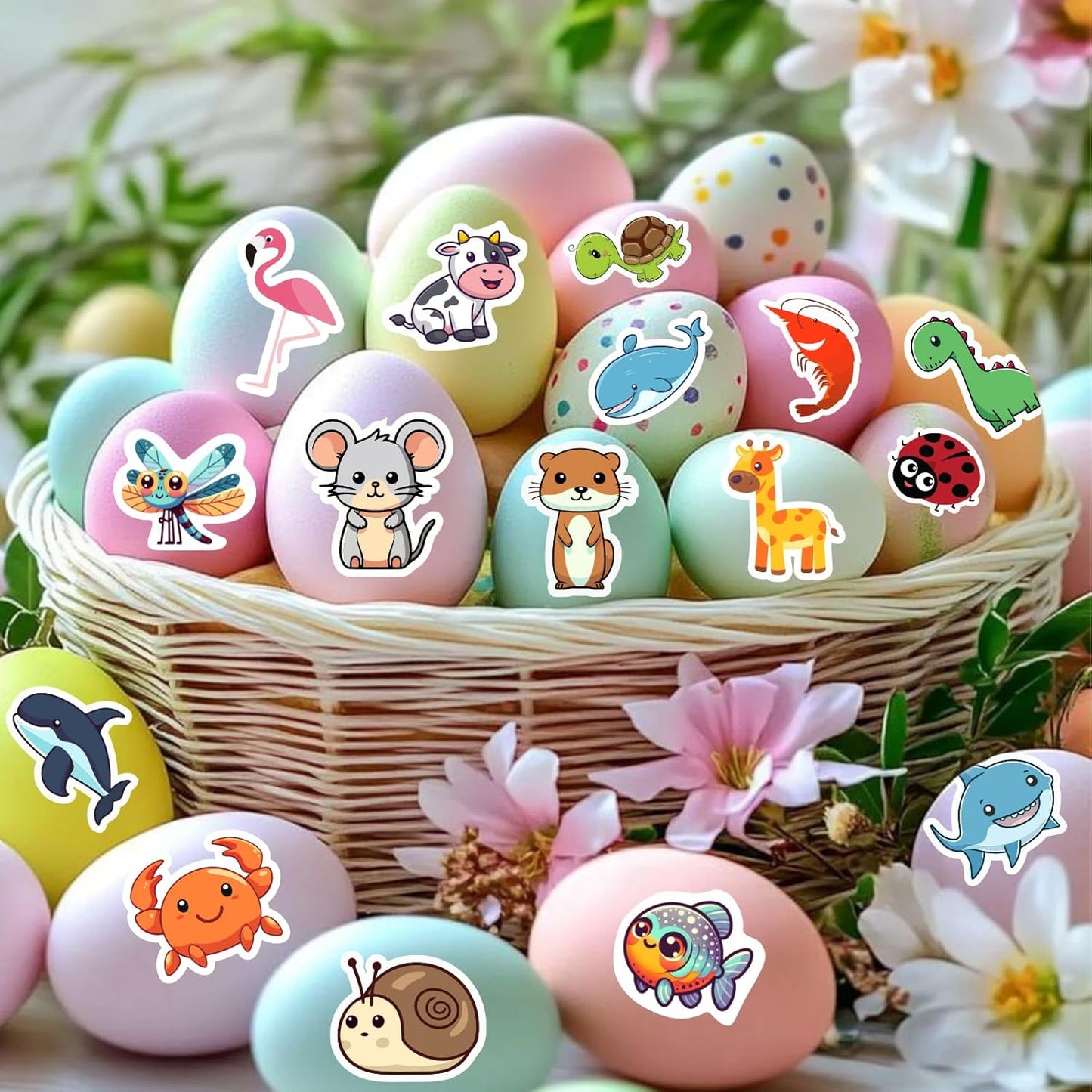 RINOLY 100 PCS Water Bottle Stickers for Kids,Waterproof Vinyl Animal Stickers for Kids,Skateboard,Laptop Stickers for Girls Boys Classroom Prizes