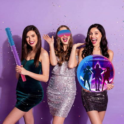 Blueweenly Summer Halloween Ice Cream Piñata Halloween in Summer Piñata with Stick Blindfold Confetti for Party Decorations Photo Prop Party Supply 15.75''x 8.27''x 3.15''