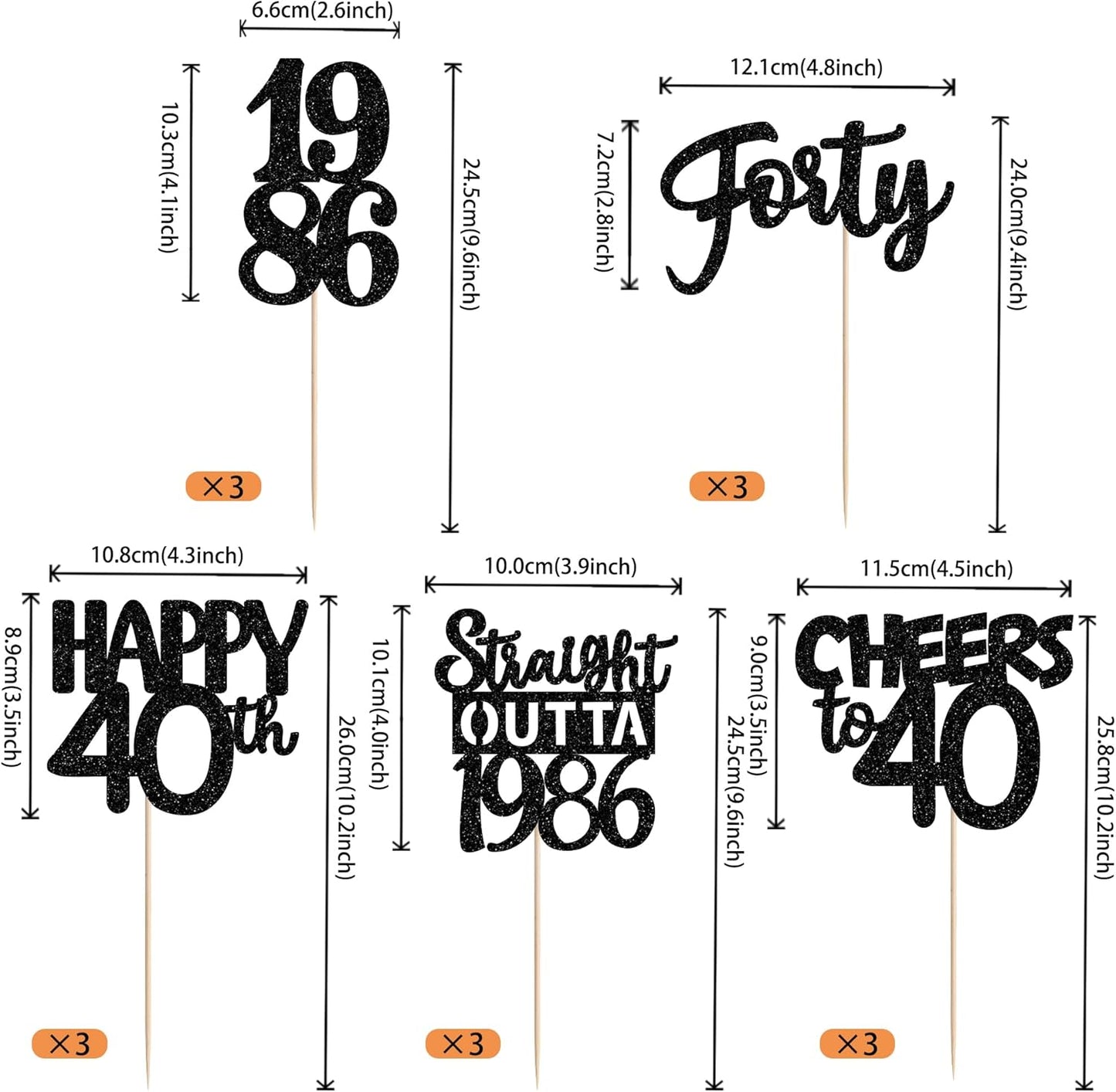 15 PCS 50th Birthday Centerpiece Sticks Fifty Happy 50th Straight Outta 1976 Table Flower Centerpieces Sticks Cheers to 50 Floral Decorations for 50th Birthday Party Centerpieces Supplies Black