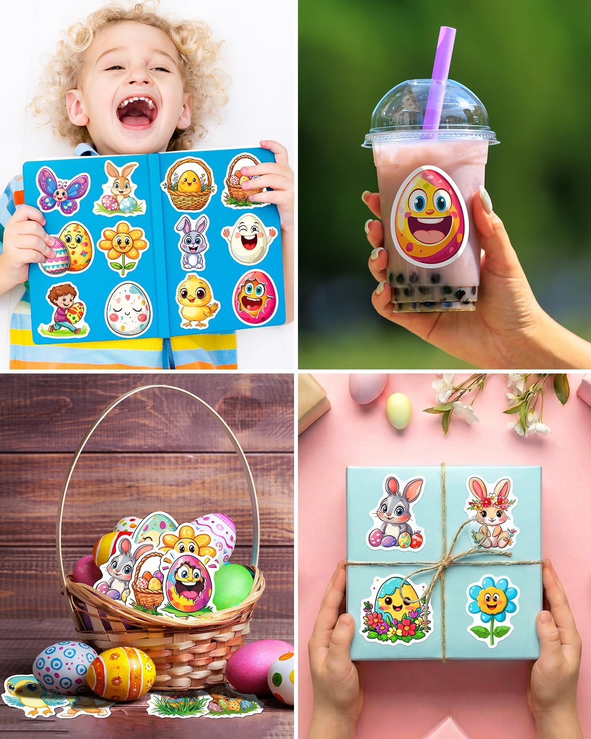 JCFIRE 200PCS Stickers for Kids, Waterproof Cute Mixed Animal Food Vinyl Scrapbook Stickers for Water Bottle, Book, Laptop, Goodie Bags Stuffers Kids Party Favors, Classroom Supplies Must Haves
