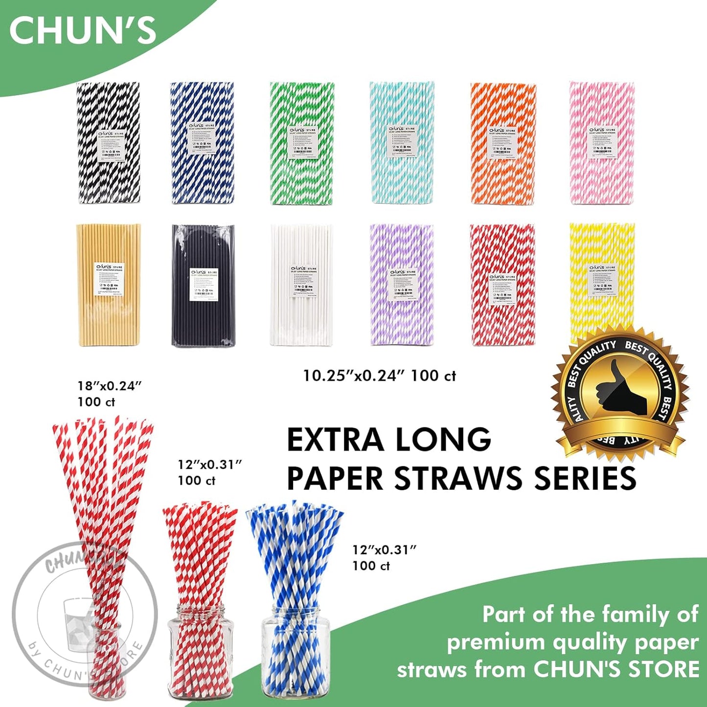 Black Paper Straws, Solid black/250 Bulk, Biodegradable Paper Drinking Straws for Cocktail, Drinks, Bars and Restaurant, 7.75"x0.24"
