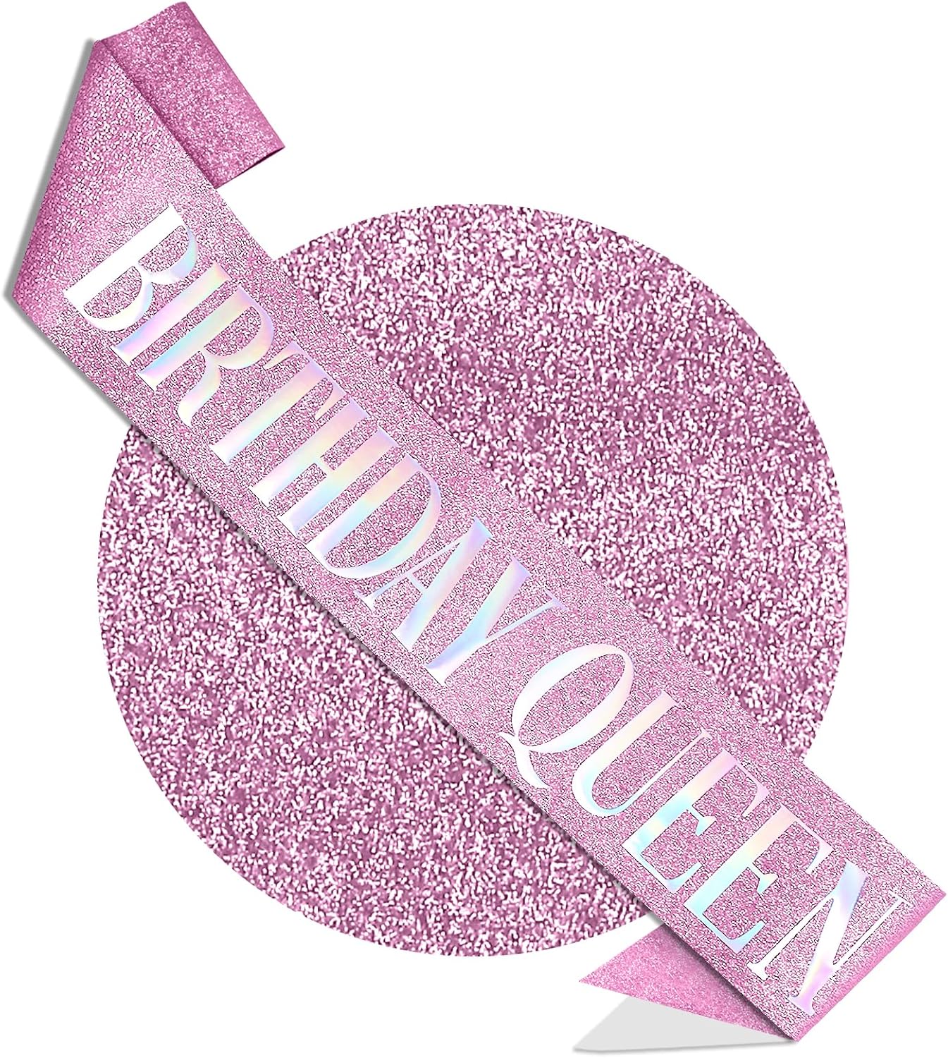 RUDONG M Birthday Queen Sash Glitter - Gold Birthday Sash for Women & Girls | Sweet 16/18th/21st/30th/40th/50th/60th/70th, All-Age Celebration Party Decor