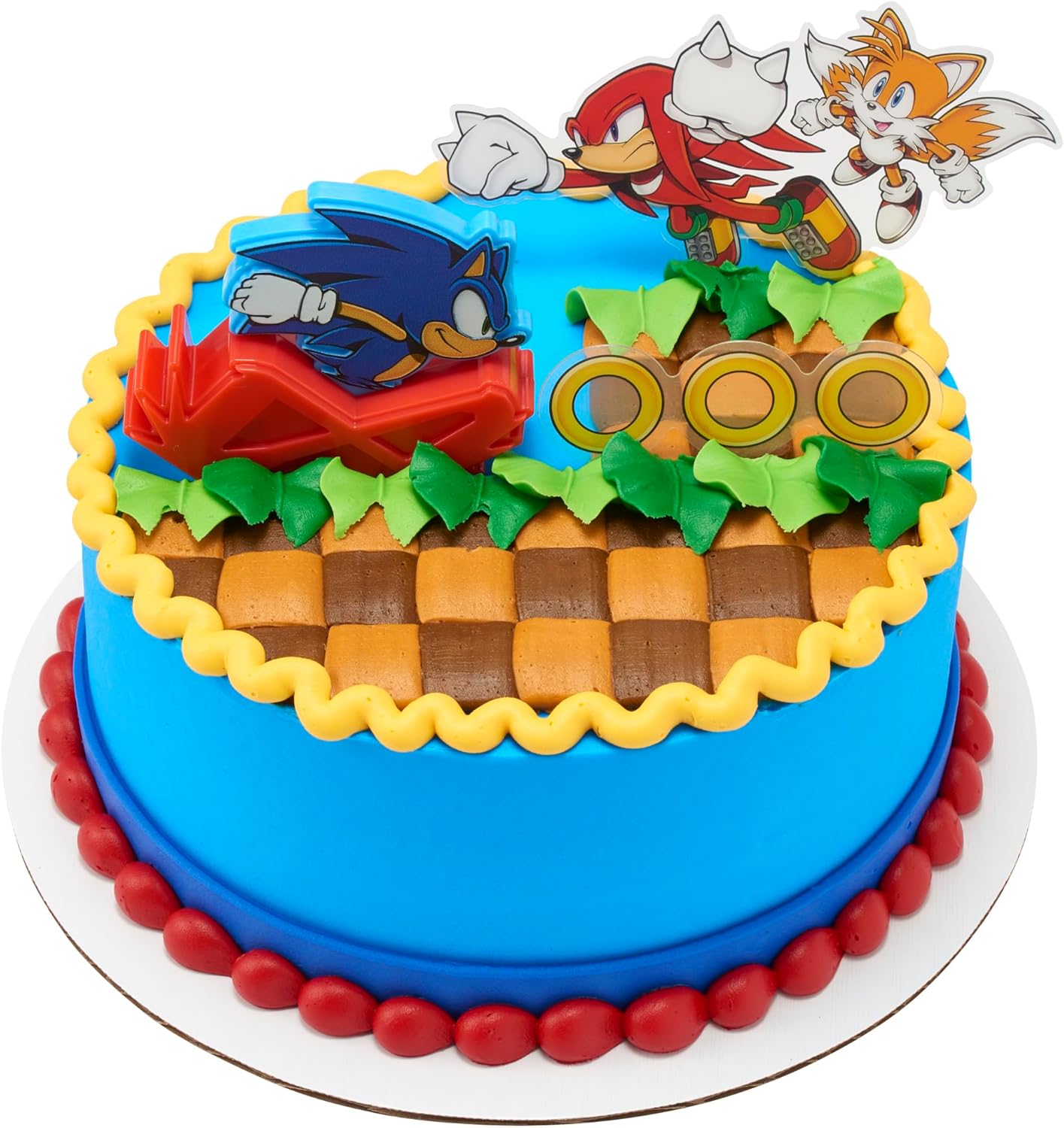 DecoPac Sonic the Hedgehog Rings, Cupcake Decorations Featuring Sonic, Tails, and Shadow - 24 Pack