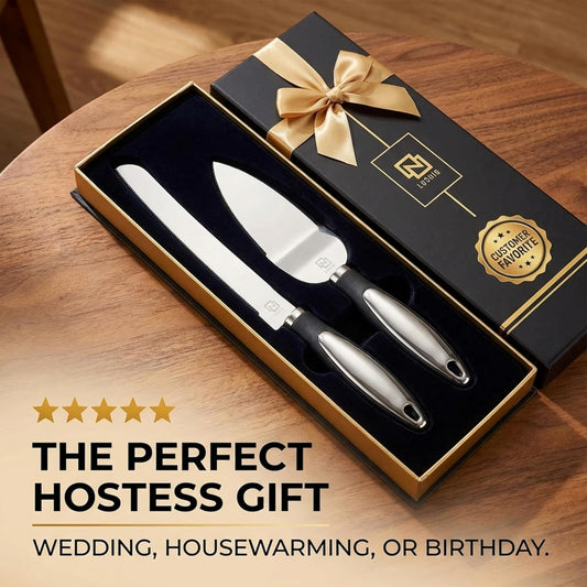 Cake Cutting Set for Wedding Cake Knife and Server Set, Cake Cutter and Pie Spatula, Cake Server and Knife Set of 2