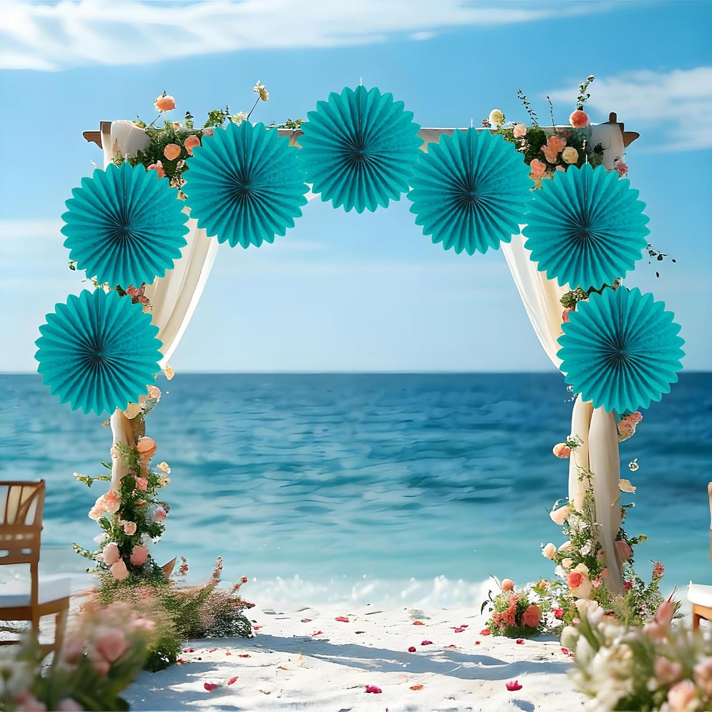 Easy Joy Paper Leaves Decorations for Wall Paper Fans Classroom Decoration Leaves Backdrop Decor Wall Decor,Set of 9