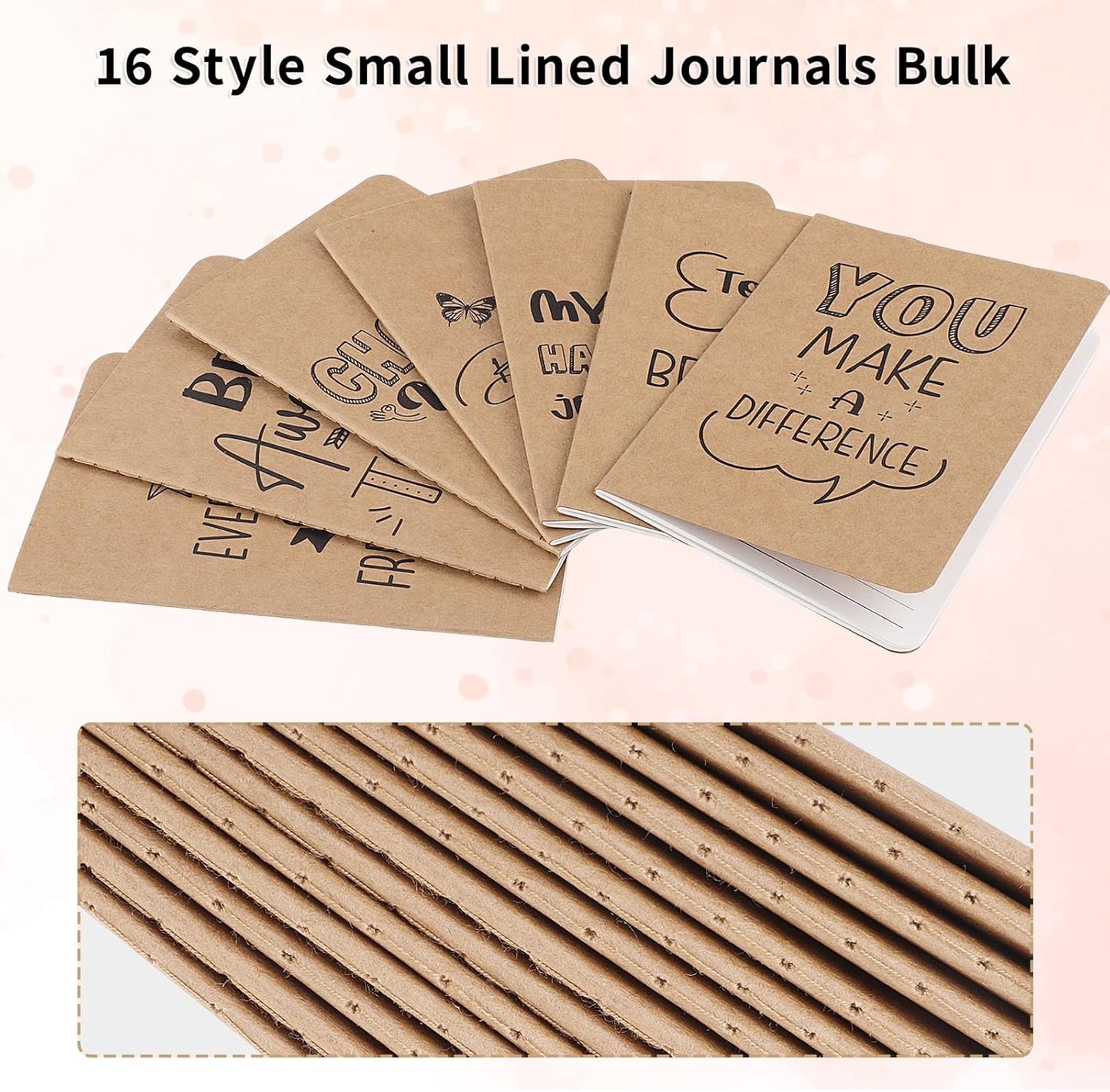 BESARME 16 Pack Mini Notebooks Bulk, A6 Small Lined Pocket Notebook End of Year Gifts for Students Elementary School Graduation Gifts for Kids Students School Supplies