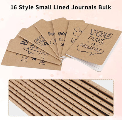 BESARME 16 Pack Mini Notebooks Bulk, A6 Small Lined Pocket Notebook End of Year Gifts for Students Elementary School Graduation Gifts for Kids Students School Supplies