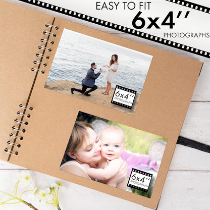 Bstorify Scrapbook Album 60 Pages (8 x 8 Inch) Brown Thick 200gsm Kraft Paper, Photo Album Scrapbook, Memory Book - Ideal for Your Scrapbooking Albums Art & Craft Projects