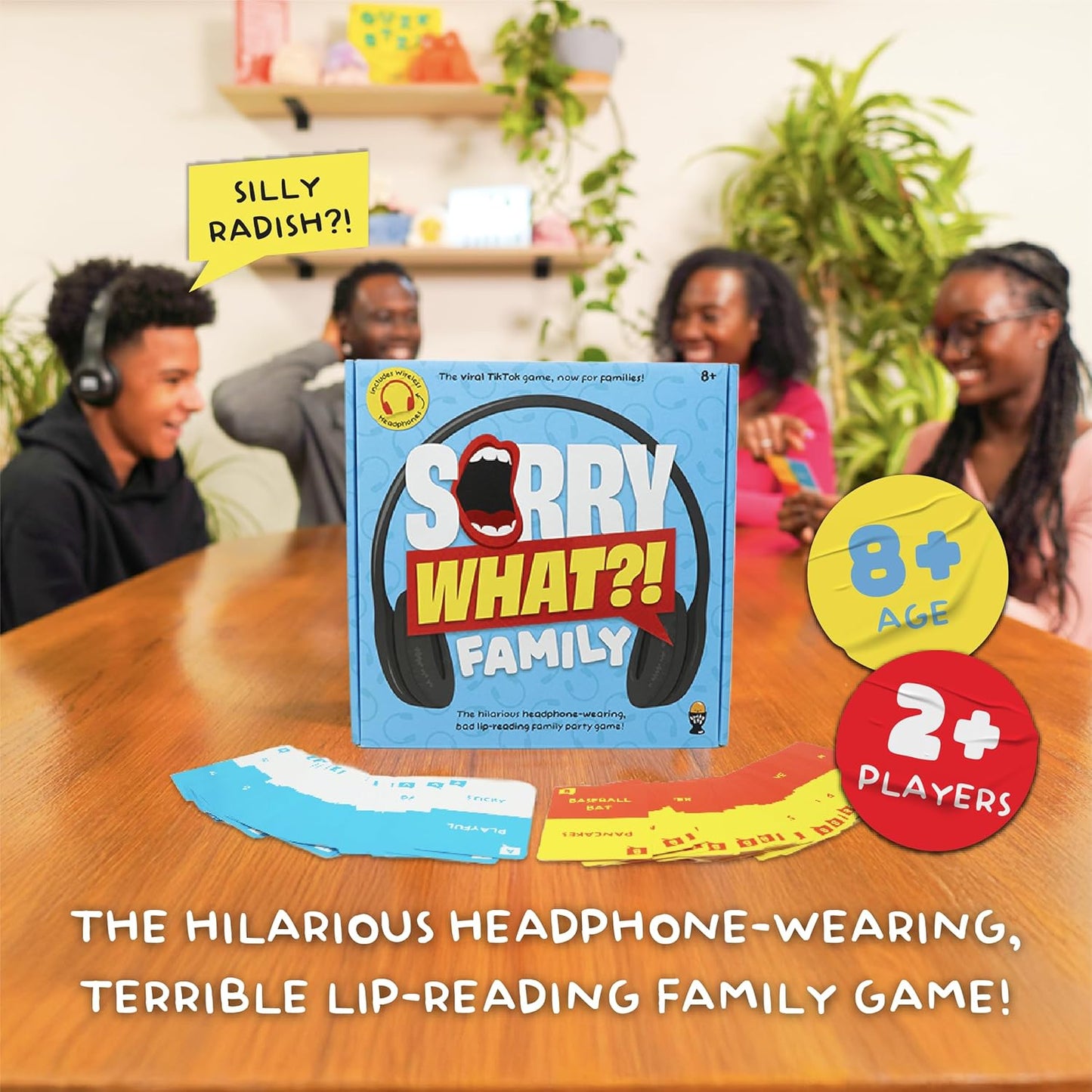 Sorry What Game - Uncensored Lip Reading Party Games for Adults - Based On The Headphone Challenge TikTok Trend - 2+ Players 40,000 Funny Phrase Combos - Adult Games for Game Night (Ages 17+)