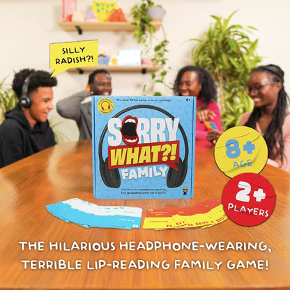 Sorry What Game - Uncensored Lip Reading Party Games for Adults - Based On The Headphone Challenge TikTok Trend - 2+ Players 40,000 Funny Phrase Combos - Adult Games for Game Night (Ages 17+)