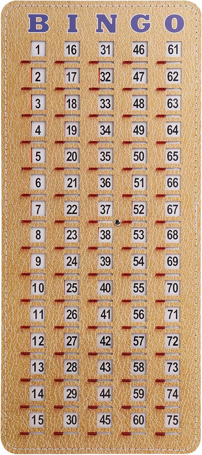 GSE Games & Sports Expert Finger-Tip Bingo Master Board with Sliding Windows, Bingo Cardboard Calling Card