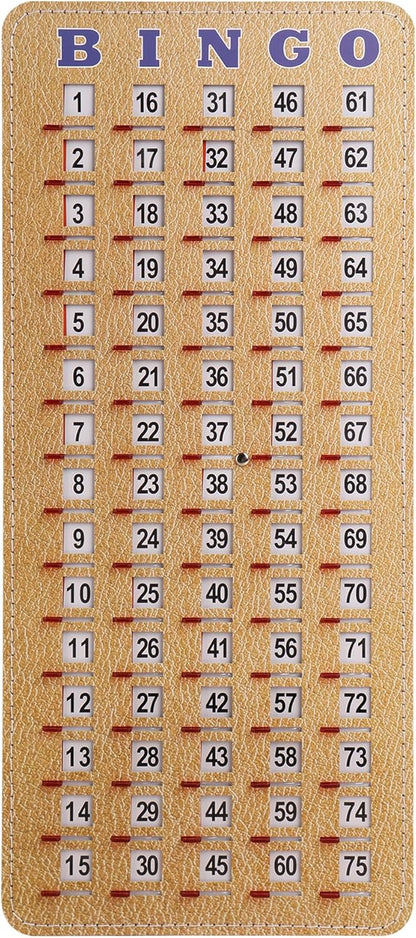 GSE Games & Sports Expert Finger-Tip Bingo Master Board with Sliding Windows, Bingo Cardboard Calling Card