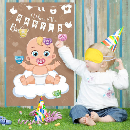 Pin The Crown on The Princess Party Games for Girls Princess Birthday Party with 24 Pcs Crowns, Large Princess Poster for Kids Girls Princess Birthday Party Princess Tea Party Decorations