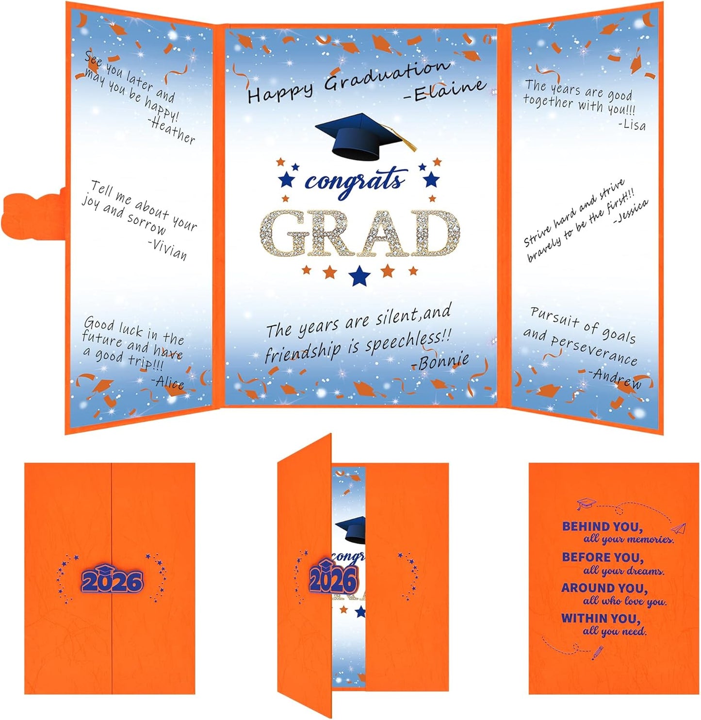 Vlipoeasn 2026 Graduation Guest Book Alternative, Black Gold Class of 2026 Graduation Party Decorations, Graduation Signature Book for 2026 College High School, Unique Graduation Gifts for Friends
