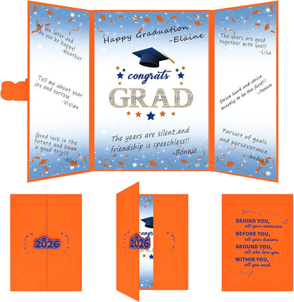 Vlipoeasn 2026 Graduation Guest Book Alternative, Black Gold Class of 2026 Graduation Party Decorations, Graduation Signature Book for 2026 College High School, Unique Graduation Gifts for Friends