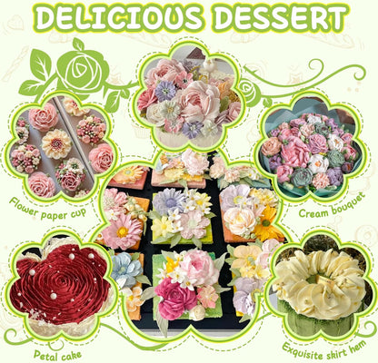 Hendiy 7Pieces/set Cake Decorating Tips Set Cream Icing Piping Fondant Rose Nozzle Pastry Tools Fondant Decorating Tools