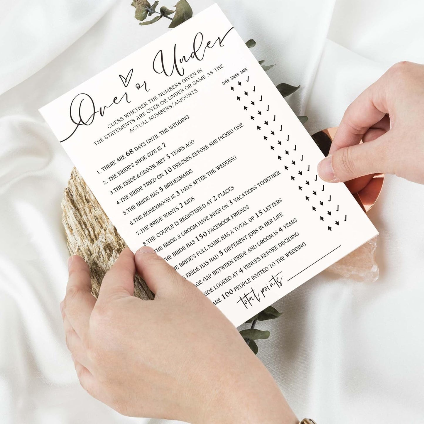 Bridal Shower Bingo, What Will The Bride to Be Receive, 25Pcs Bridal Bingo Game Cards, Engagement Party Games for Guests, Minimalist White Wedding Party Supplies - A18