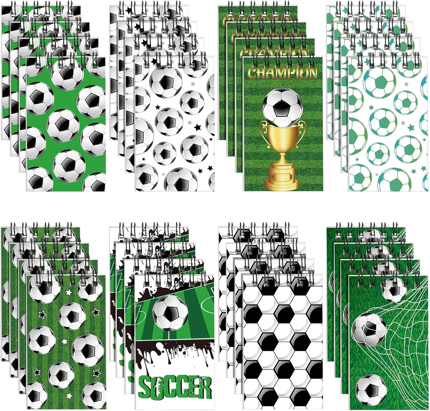 Faccito 32 Pcs Mini Notepads Sports Basketball Baseball Football Soccer Party Supplies Goodie Bag Stuffers Notepads Spiral Mini Notebooks for Reward(Baseball)