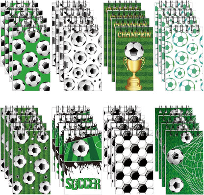 Faccito 32 Pcs Mini Notepads Sports Basketball Baseball Football Soccer Party Supplies Goodie Bag Stuffers Notepads Spiral Mini Notebooks for Reward(Baseball)