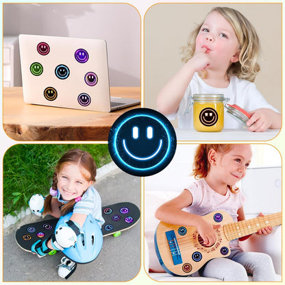 50PCS Smiling Stickers, Cute Water Bottle Stickers for Kids, for Teaching Rewards, Notebooks, Stationery, Luggage, Cartoon PVC Happy Stickers