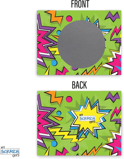 My Scratch Offs - Customizable Scratch-Off Cards Graffiti Design for Prizes, Classroom Rewards & Teacher Supplies, 50 Pack