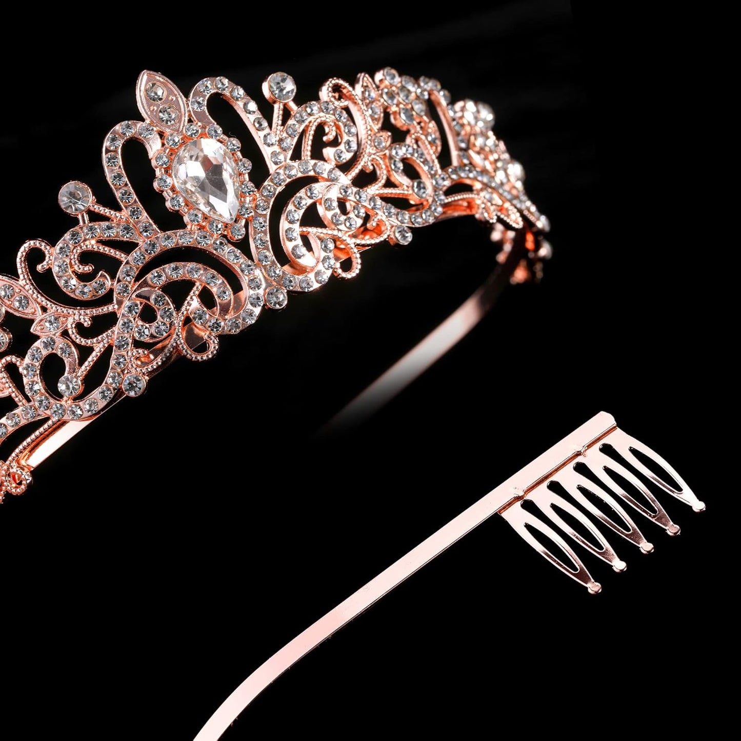 Crystal Tiara Crowns For Women Girls Princess Elegant Crown with Combs Women's Headbands Bridal Wedding Prom Birthday Party