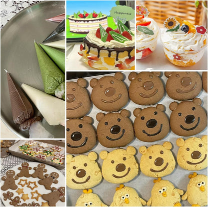 18 Inch Pastry Bags, 200 PCS Piping Bags Disposable, Thickened Piping Bags, Anti-Burst Non-Slip Icing Bags for Desserts, Cake, Breads and Cookies