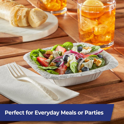 Hefty ECOSAVE Compostable Assorted Cutlery Set, Utensils for BBQs, Tailgates, Camping, Parties, and More, Includes 8 Forks, 8 Spoons, and 8 Knives, Compostable, Sustainable Design, 24 Count