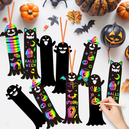 CY2SIDE 60PCS Princess Fairy Wand Scratch Bookmarks for Girls, Make Your Own Fairy Stick Scratch Paper Magic Wands Bookmark, DIY Princess Stick Rainbow Crafts Ornaments for Kids Birthday Party