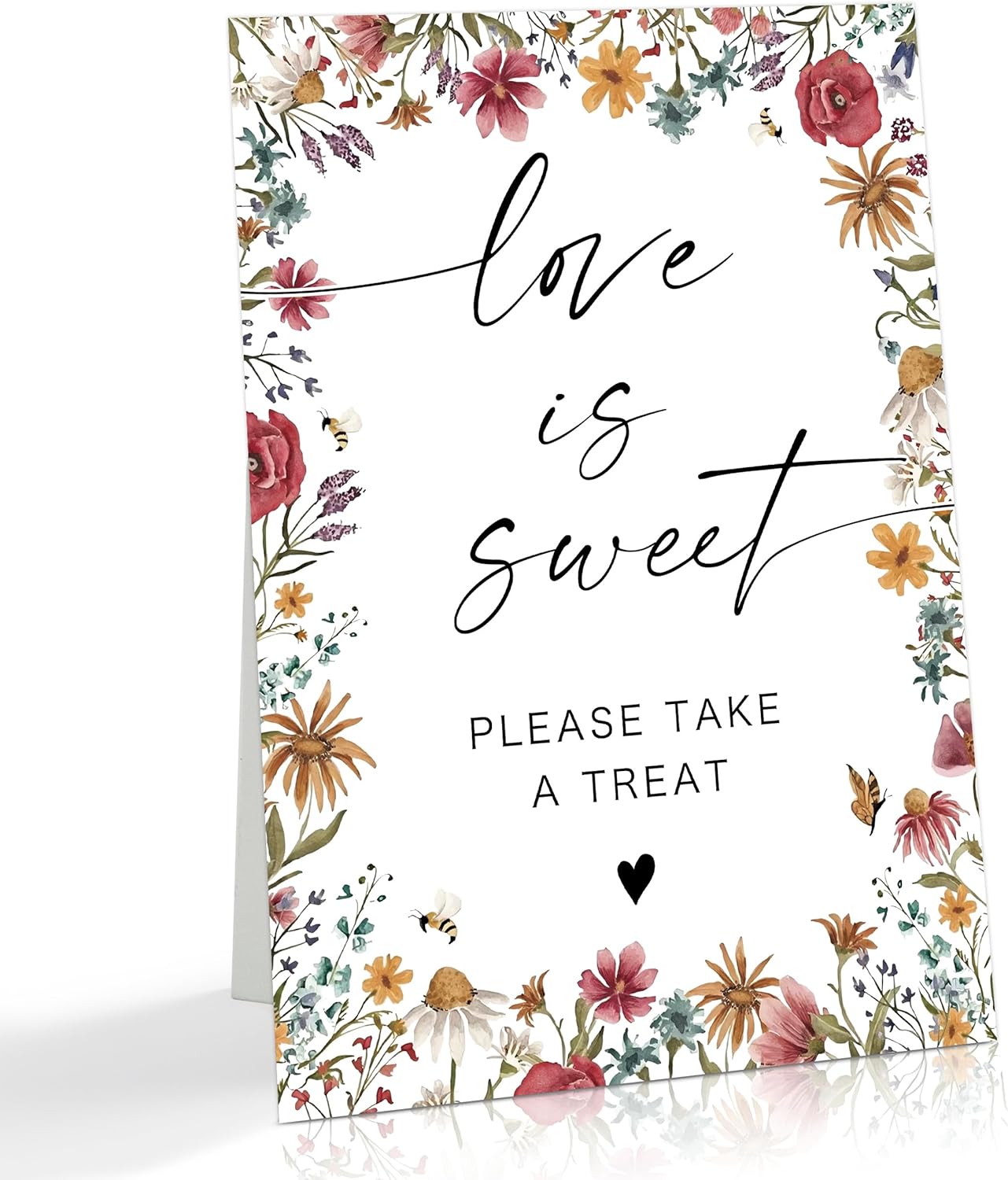 Wild Flower Audio Guest Book Sign, Baby in Bloom Love is in Bloom Decorations, Bridal Shower Baby Shower Wedding Signs for Reception, Floral Party Table Decor, 8 x 11 Inch
