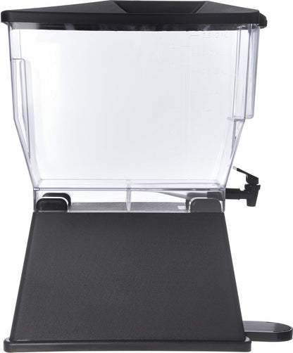 Carlisle FoodService Products Trimline Double Base Rectangular Beverage Dispensers with Spigot for Catering, Buffets, Restaurants, Polycarbonate (Pc), 2 x 3.5 Gallons, Black