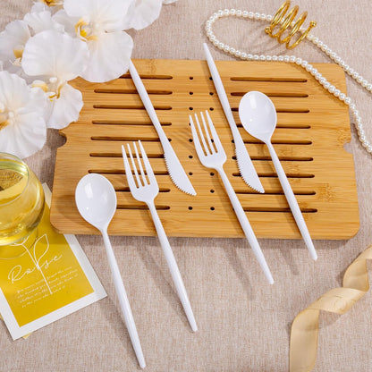 Supernal 180pcs Black Plastic Silverware Set - Heavy Duty Disposable Utensils (60 Forks, 60 Knives, 60 Spoons) - Elegant Black Cutlery for Parties, Weddings & BBQ