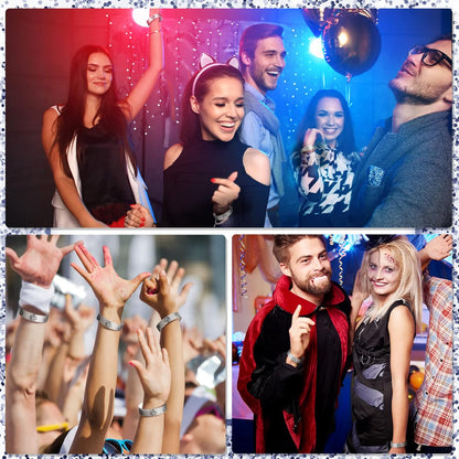 Jadive 500 Pieces Paper Wristbands VIP Plastic Waterproof Party Identification Wristbands Party Bracelets for Events Amusement Parks, Club, Concerts, Fairs, Festivals and Events(Black, Gold)