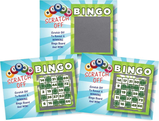 My Scratch Offs Casino Night Party Game - 26 Cards (24 Non-Bingo, 2 Bingo)