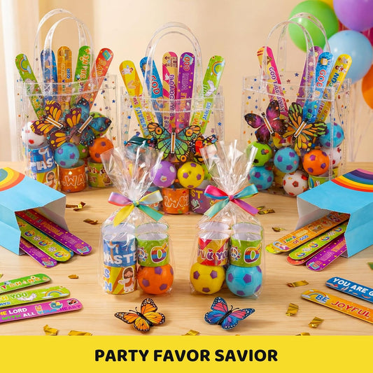LovesTown Slap Bracelets for Kids, 48 PCS Snap Bracelets Bulk Party Favors Goodie Bag Stuffers Exchanging Gifts Classroom Prizes