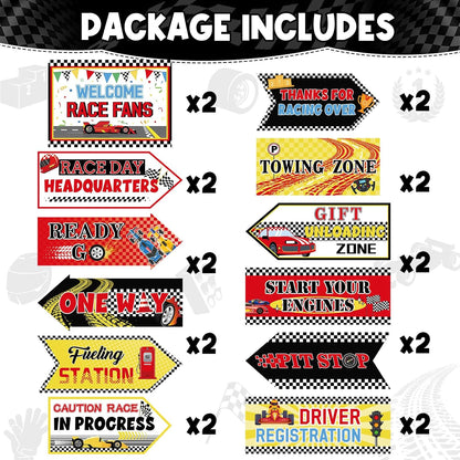 24 Pieces Retirement Decorations Retirement Party Directional Sign Retired Welcome Signs for Adults Retirement Themed Party Decorations Birthday Party Supplies
