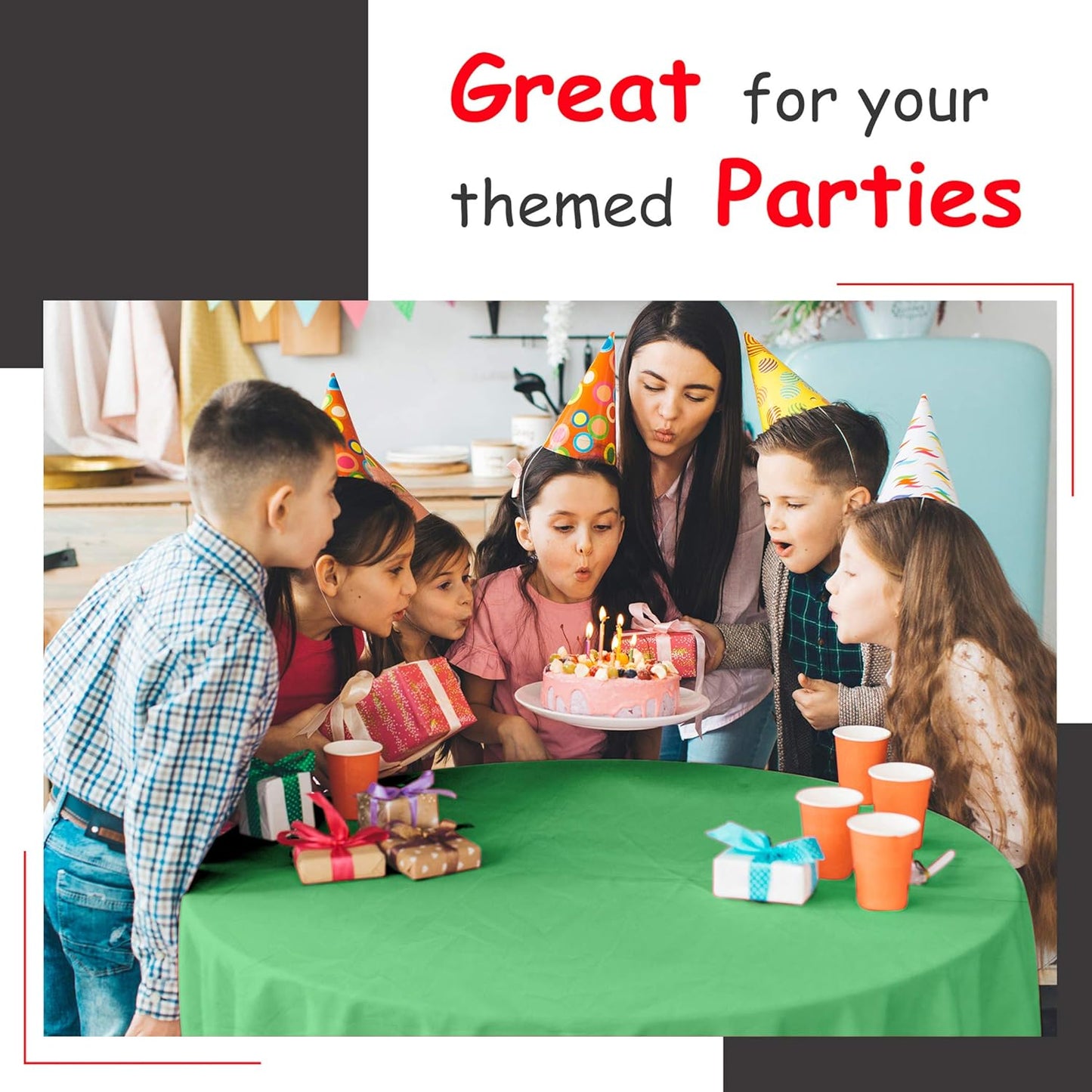14 Pack Black 54 x 108 in. Rectangle Disposable Plastic Tablecloths - Smooth Decorative Covers for Parties, Weddings