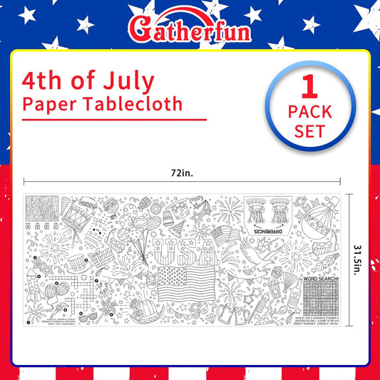Gatherfun Hello Summer coloring tablecloths, 31.5 x 72 Inch Beach Party Coloring Banner, Paper Table Cover for Summer School Party Supplies, Special Events Decoration, beach Party Decorations