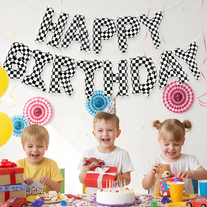 Happy Birthday Balloons Banner, Foil Balloon Personalized Name Letters Balloons Sign Birthday Party Decorations for Women Men Boys Girls Cream