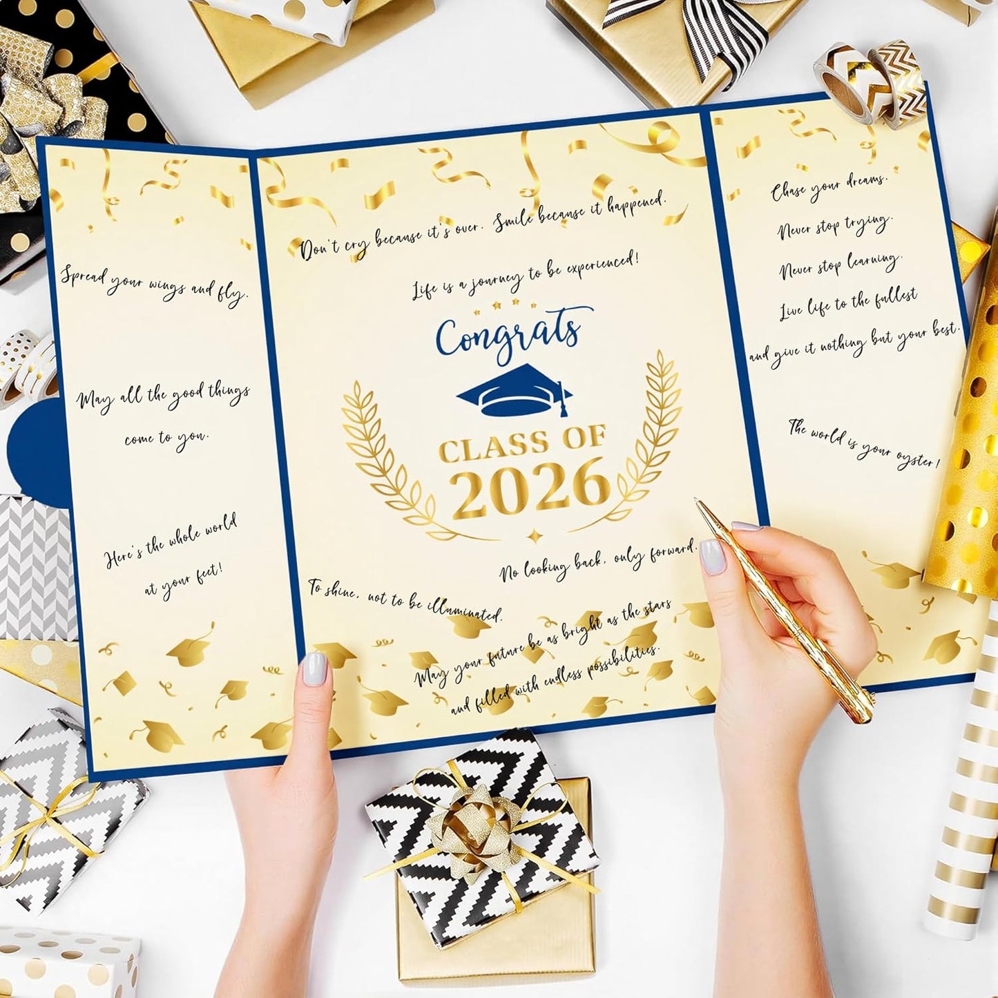 Graduation Decorations 2026 - Graduation Guest Book for Class of 2026, Signature Board Sign for High School & College Graduation Party Decor