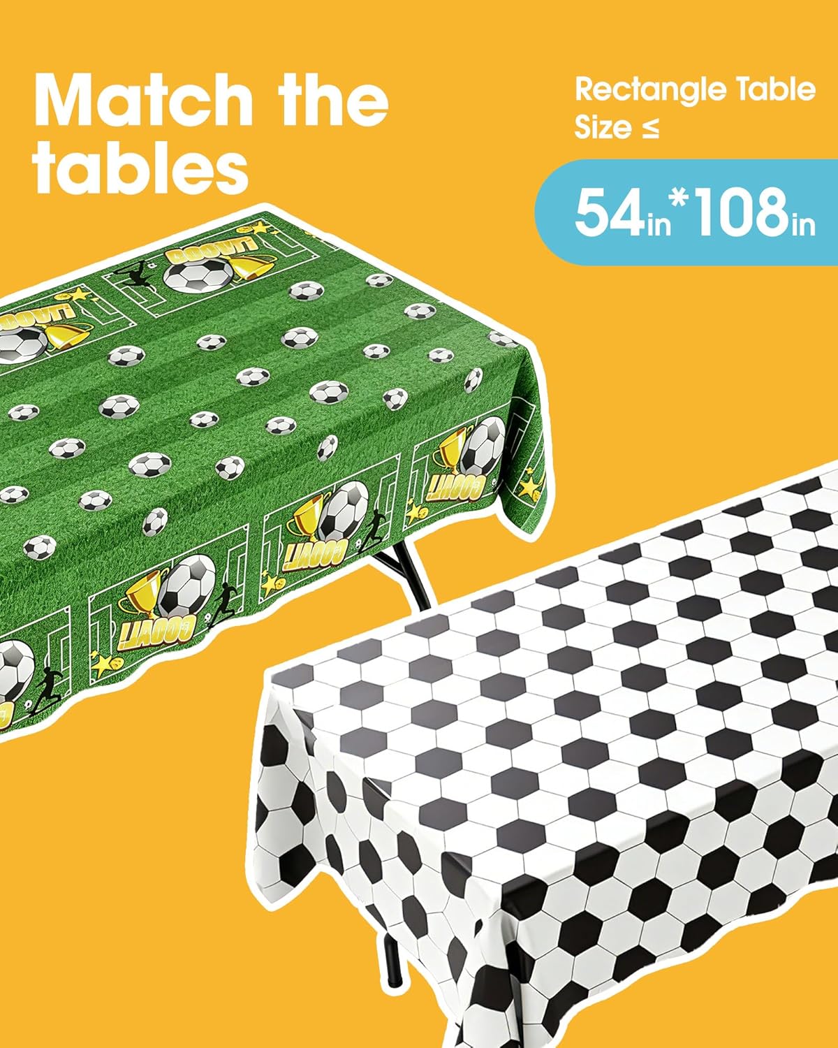 Niuara White Plastic Table Cloth - 4 Pack 54" × 108" Rectangle Disposable Tablecloths for 6FT Tables, Table Cover for Party, Holiday & Gathering Use