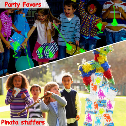 Thremhoo 40Pcs Glow in the Dark Sticky Hands Kids Party Favor Supplies Goodie Bag Stuffer Pinata Return Gift Stretchy Class Prize Carnival Sensory Goody Party Pinata Filler Treasure Box Bulk Toy