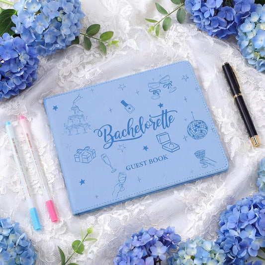 Patelai Bachelorette Party Guest Book with Pen, 8.7 x 7.1 Inches for Bridal Shower Scrapbook Photo Album Signature Memory Keepsake Book Bachelorette Wedding Party Favors, 56 Sheets