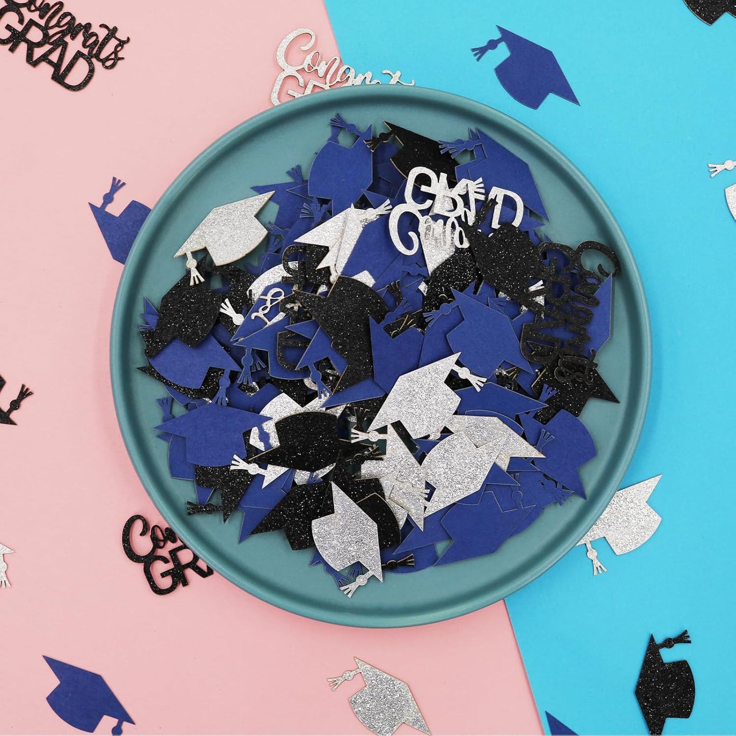 200PC Gold Graduation Confetti Class of 2026 Congrats Grad Confetti for Table Grad Cap Scatters for Graduation party decorations 2026