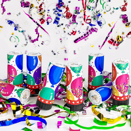8 PCS Colorful Party Confetti Poppers for Wedding Birthday Graduation Baby Shower Graduation Party Supplies Decorations