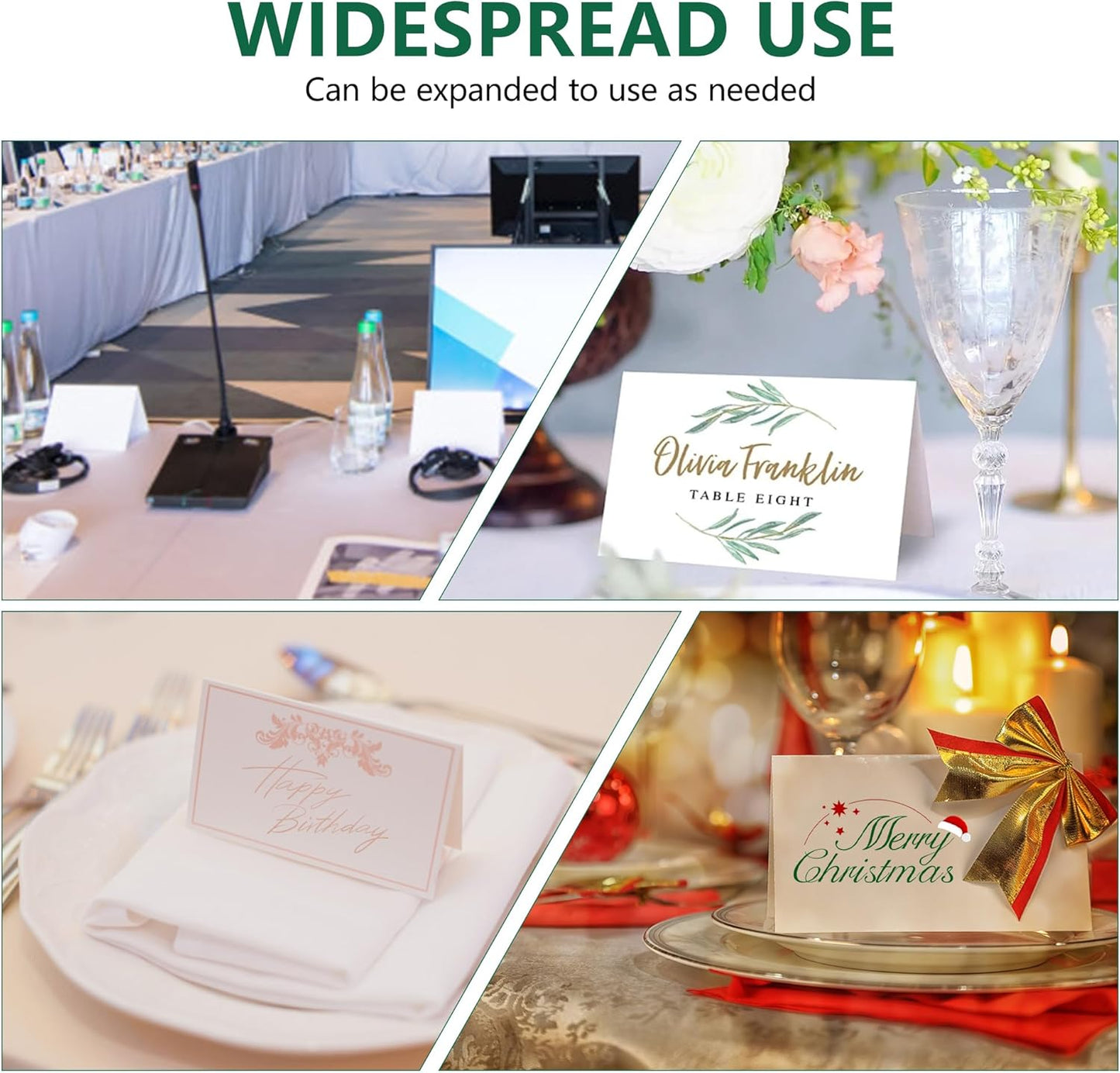 100 Tent Cards,Printable Place Card for Table Setting,2.5x8.5 Inch,Name Cards for Laser or Inkjet Printers,Wedding,Dinner Party,Buffet,50 Sheets
