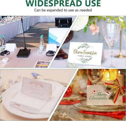 100 Tent Cards,Printable Place Card for Table Setting,2.5x8.5 Inch,Name Cards for Laser or Inkjet Printers,Wedding,Dinner Party,Buffet,50 Sheets